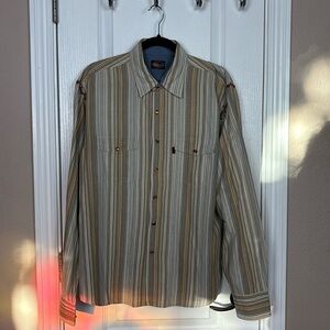 Martini‎ Ranch Men's Button Down Pearl Snap Embroidered Western Shirt Size L